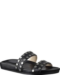 Studded Leather Flat Sandals