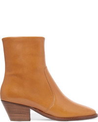 Etoile Isabel Marant Isabel Marant Toile Doynie Glossed Leather Ankle Boots Saffron
