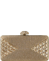 Judith Leiber Couture Diamond Crystal Box Clutch Bag Champagne