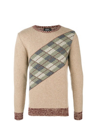 A.P.C. Knit Argyle Sweater