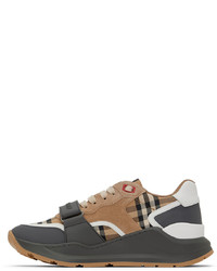 Burberry Gray Ramsey Check Sneakers