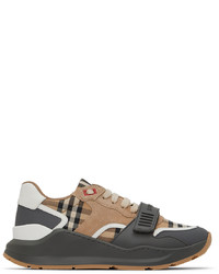 Burberry Gray Ramsey Check Sneakers