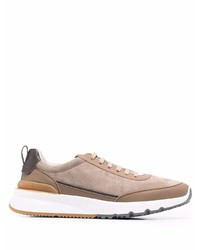 Brunello Cucinelli Panelled Low Top Leather Sneakers