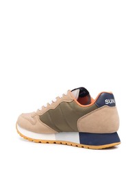 Sun 68 Panelled Low Top Sneakers