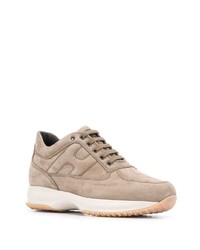 Hogan Stitched Panel Low Top Trainers