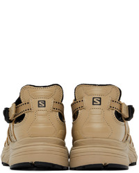 Salomon Tan Leather Techsonic Advanced Sneakers