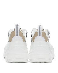 Burberry White And Beige Vintage Check Arthur Sneakers