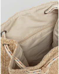 Reclaimed Vintage Straw Backpack