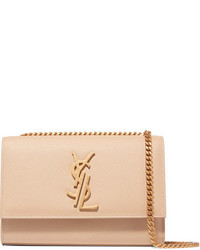 Saint Laurent Monogramme Kate Small Textured Leather Shoulder Bag Beige