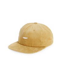 Obey Bold Corduroy Six Panel Hat In Khaki At Nordstrom
