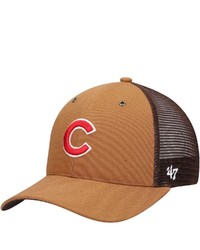 CARHARTT X 47 Carhartt X 47 Brown Chicago Cubs Mvp Trucker Snapback Hat