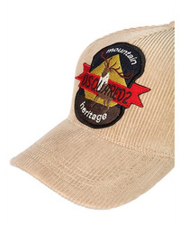 DSQUARED2 Deer Patch Corduroy Baseball Hat