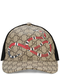 Gucci Rap Baseball Cap With Snake And Gg Logo Detailing