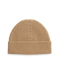 Vince Crafted By Rib Wool Cashmere Beanie In New Camel At Nordstrom