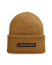 Canada Goose Logo Patch Ribbed Beanie