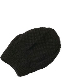 Sylvia Alexander Slouchy Textured Knit Beanie Hat