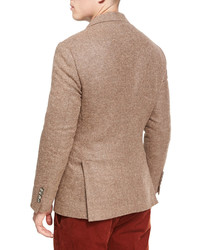 Brunello Cucinelli Alpaca Wool Sport Jacket Light Brown