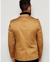 Asos Brand Skinny Blazer In Cotton