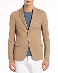 Gucci Cotton Gabardine Two Button Jacket Tan