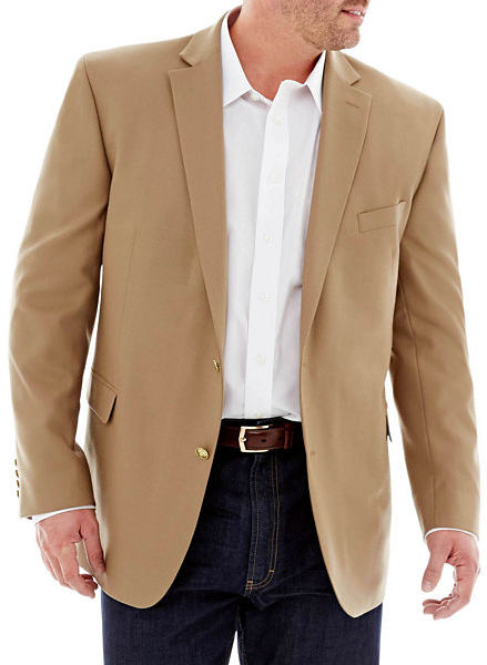 Jcpenney Stafford Executive Hopsack Blazer Portly 