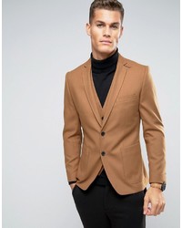 Rudie Rudie Slim Fit Blazer In Camel Twill