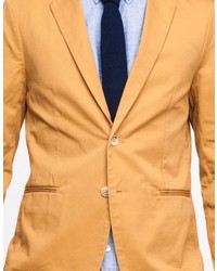 General Assembly Sun Washed Blazer In Khaki