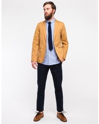 General Assembly Sun Washed Blazer In Khaki
