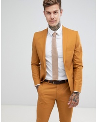 Twisted Tailor Super Skinny Suit Jacket In Mustard