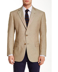 Brooks Brothers Tan Notch Lapel Two Button Jacket
