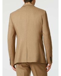 Topman Camel 100% Wool Skinny Fit Suit Jacket