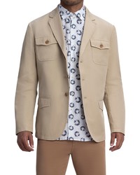 Bugatchi Unconstructed Cotton Linen Jacket In Beige At Nordstrom