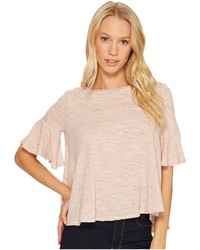 Three Dots Nepps Jersey Easy Flounce Top Clothing