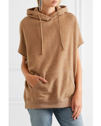R 13 R13 Cotton And Camel Blend Hooded Top