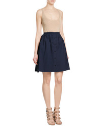 Carven Textured Sleevess Top With Cotton
