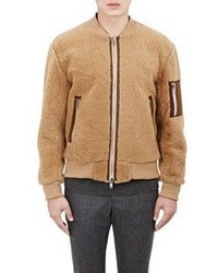 Ovadia & Sons Shearling Bomber Jacket Nude