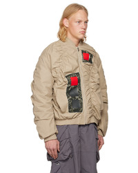 A-Cold-Wall* Taupe Cubist Bomber Jacket
