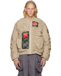 A-Cold-Wall* Taupe Cubist Bomber Jacket