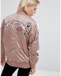 Asos Ultimate Bomber Jacket With Badges