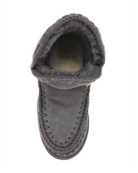 Mou 70mm Eskimo Shearling Wedge Boots