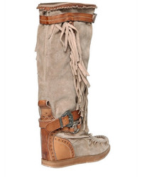 EL VAQUERO 70mm Silverstone Fringed Wedged Boots