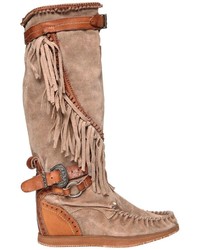 EL VAQUERO 70mm Silverstone Fringed Wedged Boots