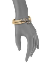 Alexis Bittar Crystal Encrusted Coiled Origami Bracelet