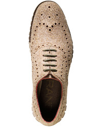 Cole Haan Zerogrand Wing Tip Wool Oxford Shoe Cobblestone