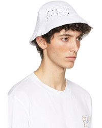 Fendi White Cotton Bucket Hat