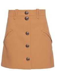 Chloé Chlo Button Through A Line Crepe Mini Skirt