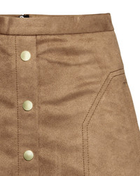 H&M Short Skirt Dark Beige Ladies
