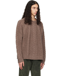 Hope Brown Cable Sweater