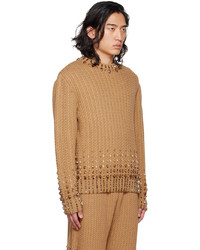 Burberry Brown Crystal Cut Sweater
