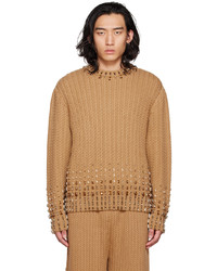 Burberry Brown Crystal Cut Sweater