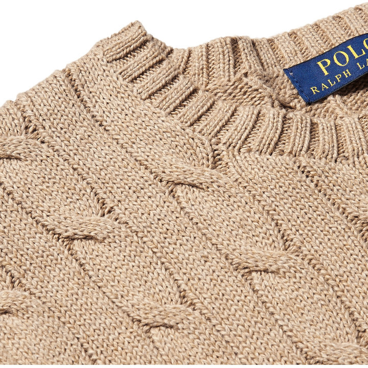 Polo Ralph Lauren Cable Knit Cotton Sweater, $100 | MR PORTER | Lookastic